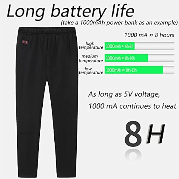 CarpartSJP Intimo Termico Uomo, Intimo Funzionale Intimo Sci Intimo Termico Invernale Set Intimo Termico Riscaldamento Elettrico Set Intimo Termico Ricaricabile Intimo Donna